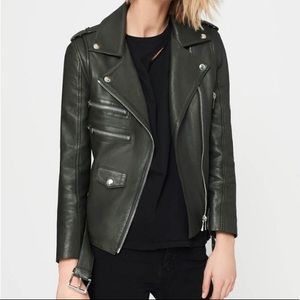 🎉HOST PICK🎉 Anine Bing Dark Green Leather Jacket